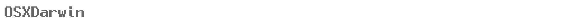 Sample characters OS X Darwin Font